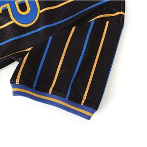 Maillot de baseball rayé noir SGRho jaune pour femme, chemise de sport de sororité, maillot d'équipe athlétique à boutons avec lettres grecques, personnalisable - Product Image 3