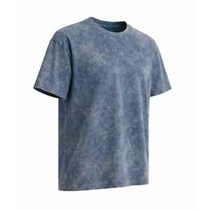 T-shirt vintage délavé à l'acide pour homme, en coton épais et surdimensionné, faible MOQ, style streetwear, OEM - Product Image 5