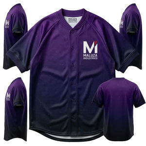 Camiseta de Béisbol Sublimada de Alta Gama, Impresión de Logotipo Personalizado, Tejido Transpirable de Secado Rápido, Uniformes Deportivos Profesionales para Equipos - Product Image 1