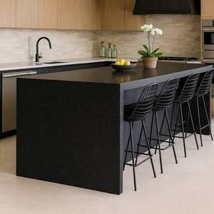 Îlot en granit noir absolu, comptoir en pierre polie, carrelage pour cuisine, dalle pour sol, revêtement mural - Product Image 4