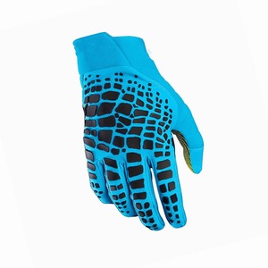 Gants de cyclisme à doigts entiers, bleu noir, en nylon, antidérapants, pour l'extérieur, unisexes, pour la course, avec fermeture auto-agrippante - Product Image 3
