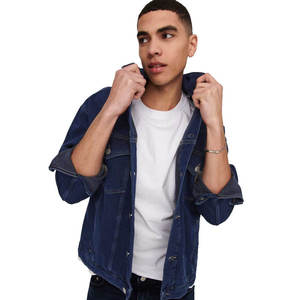 Wholesale OEM Service Button Fly Men <b>Denim</b> <b>Jacket</b> Heavyweight Japanese Selvedge <b>Denim</b> <b>Jacket</b> Vintage Raw <b>Denim</b> <b>Jacket</b> Men - Product Image 3