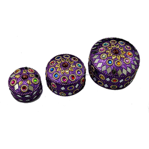 Luxury <b>Wedding</b> <b>Favor</b> 3 Pcs Set Jewelry Trinket <b>Box</b> Handicraft Beaded Metal Storage <b>Box</b> Jewelry Packaging <b>Box</b> for Sovenir Gift - Product Image 2