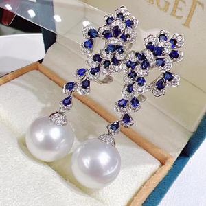Zhuji Wholesale 11-12mm Natural <b>Pearl</b> Flawless <b>Dangle</b> <b>Earrings</b> 925 Two Wear Style Exquisite 925 Gift Box Fashionable Fine - Product Image 1