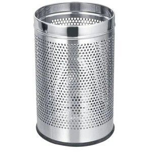 Corbeille à papier en métal ondulé de style moderne, fabriquée à la main en cuivre, pour la maison, le bureau, poubelle décorative, poubelle écologique - Product Image 5