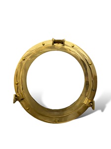 12" Round Decorative Handmade Antique Brass Nautical Porthole Wall <b>Mirror</b> Marine Ship Window Coastal Home Office Hotel Decor - Product Image 3