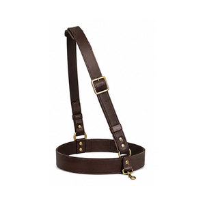 Ceinture Sam Browne en cuir réglable avec un design classique et simple pour les tenues formelles, les événements et le quotidien - Product Image 1