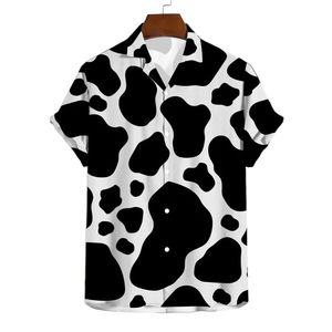 Classic Button <b>Down</b> Hawaiian Men's Shirts with Tropical Floral Patterns Breathable Spandex/Polyester Fabric for Summer Wear - Product Image 3