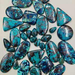 100% calidad Natural Shattukite piedra preciosa Shattuckite cabujón piedra curativa Shattuckite piedra para hacer joyería hecha a mano - Product Image 1