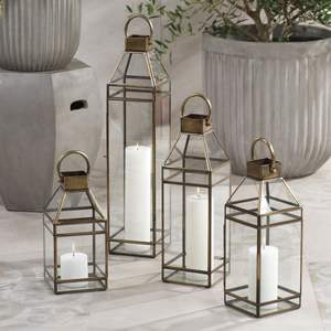 Lanterne en métal classique pour la décoration traditionnelle de la maison, rehaussant les espaces intérieurs avec la beauté intemporelle de la lumière des bougies - Product Image 3