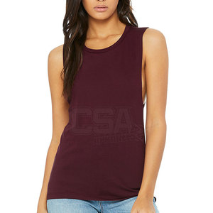 Camiseta sin mangas cómoda para mujer, tela elástica, diseño sin mangas, perfecta para entrenamiento físico y uso diario informal. - Product Image 4