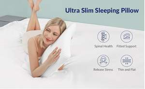 Ultra Flat <b>Pillows</b> for Sleeping <b>Thin</b> 2 Inch Height Slim Bed <b>Pillows</b> for Stomach Sleeper Ultra <b>Thin</b> <b>Pillows</b> - Product Image 3