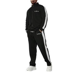 Custom Logo Men's Zip-up <b>Hoodie</b> And Sweatpants High Quality Sportswear For Gym Fit Breathable Printed Winter <b>Workout</b> Clothing - Product Image 3