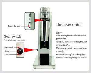خلاط ميلك شيك خلاط حليب تجاري برأسين خلاط مشروب حليب هزاز مزدوج الرأس ماكينة صنع ميلك شيك فضي كلاسيكية مزدوجة الرأس