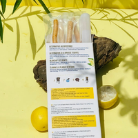 Bâtonnets de Miswak aux Herbes Premium, Lot de Cinq, Saveur Citron, Nettoyant Dentaire Naturel pour l'Hygiène Buccale Quotidienne et des Gencives Saines