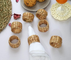 Best Price 2026 Water Hyacinth Napkin Ring Elegant Table Setting Accessory for Hotel Simple Home Decorations Made in Vietnam - Product Image 2