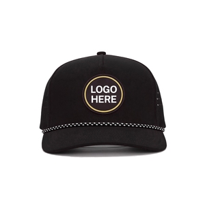 Gorra de golf clásica impermeable al por mayor con logo personalizado, gorra de golf de 5 paneles con cuerda, corte láser, rendimiento de flujo de aire, snapback, proveedor de Vietnam - Product Image 1