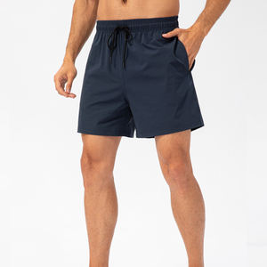 Pantalones Cortos Deportivos para Hombre, Personalizados, Nuevos, a la Moda, Sólidos, Casuales, de Alta Calidad, Transpirables, de Secado Rápido, Lisos, Teñidos, Negros, 100% Poliéster - Product Image 4