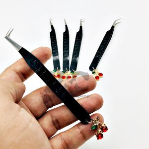 Pinzas Profesionales para Extensión de Pestañas, Nuevas, Color Dorado, de Alta Calidad, Punta Fina, Acero Inoxidable, Duraderas, Antimagnéticas, con Logotipo de Espejo - Product Image 3