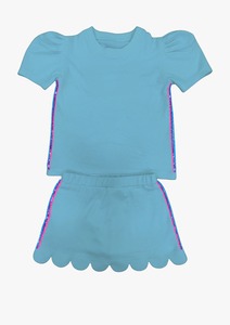 Ensemble haut et short pour femme adulte, décontracté, d'été, 100% coton, au-dessus du genou, respirant, avec patchs perlés, pour usage quotidien, de haute qualité - Product Image 4