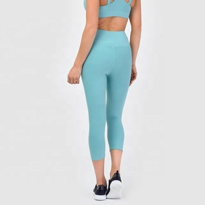 Leggings de yoga taille basse pour femmes, longueur genou, ultra-extensibles, pour la gym, le fitness, l'entraînement, la course à pied, en Spandex/Polyester respirant - Product Image 5