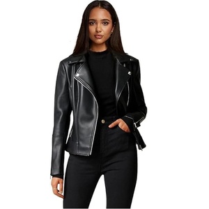 Elegante Chaqueta de Cuero Clásica para Mujer, Diseñada para Comodidad y Estilo, Chaqueta de Cuero Genuino - Product Image 1