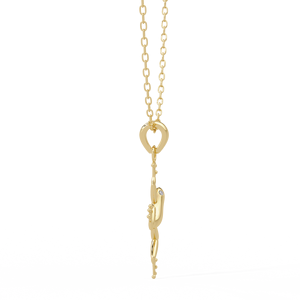 Collar con Colgante de Plata de Ley 925 con Baño de Oro Vermeil, Diamante Cultivado en Laboratorio, Colgante Personalizado Unisex, Plata 92.5, Joyería Fina, OEM, ODM - Product Image 4