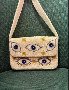 Sac fourre-tout personnalisable en toile brodée de perles, fait main, à faible coût, pour femme, couleurs variées, idéal pour mariage et fête - Product Image 4