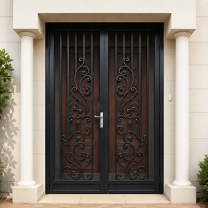 Descubra Elegantes Puertas Metálicas Personalizadas y Hermosas Puertas de Hierro Forjado: Puertas de Acero Premium Diseñadas para Elevar la Decoración de su Hogar - Product Image 3