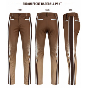 Pantalones de Béisbol Sublimados para Jóvenes y Hombres, Corte Ajustado, Transpirables, de Secado Rápido, Diseño a Rayas con Bolsillos - Product Image 6