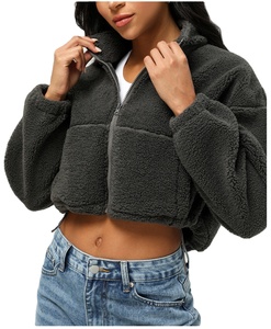 Veste de sport en polaire sherpa décontractée d'extérieur à manches longues épaisse et chaude d'hiver avec fermeture éclair personnalisée LOGO pour hommes et femmes - Product Image 2