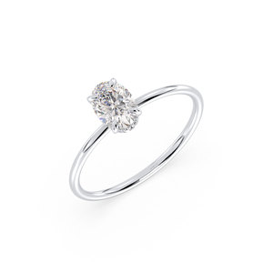 REYES Exquisite IGI Certified HPHT CVD Lab Grown Diamond Hidden Halo Engagement Ring in 14K 18K Solid Gold Women Fine Jewelry - Product Image 1