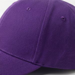 Gorra de béisbol morada lisa, gorra de algodón adaptable de alta calidad para hombre, gorra de moda unisex ventilada, gorra premium para mujer A1 - Product Image 5
