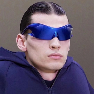 3576 Fashion Custom Logo Futuristic Technology Sun Glasses 2023 Trendy <b>Mirror</b> Colorful Sports Hip Hop Y2K Sunglasses Customized - Product Image 3