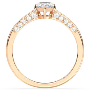 REYES – bague de promesse de mariage minimaliste en forme de cœur pour femmes, en argent Sterling 925, certifiée GRA, bijoux fins - Product Image 4