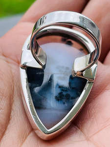 Bague en argent sterling massif 925 Pierre précieuse naturelle de haute qualité Unique en son genre Octobre Birthstone Cadeau de Noël pour elle - Product Image 4