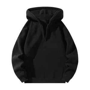 Sudadera con Capucha de Invierno para Hombre, 100% Algodón Sólido, Bordada, Resistente al Viento, de Alta Calidad, Diseño Único, con Cierre de Cremallera de un Cuarto - Product Image 5