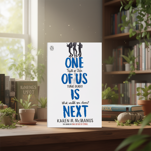 L'un d'entre nous est le prochain, par l'auteur Karen M. McManus, livre broché personnalisé, impression de couverture souple - Product Image 1