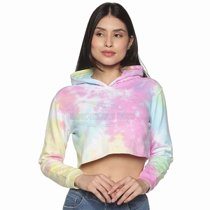 Women Crop <b>Top</b> Sublimation Hoodies <b>Winter</b> for Women Workout Blank Hoodies Drawstring Soft Fleece Hoodie - Product Image 1