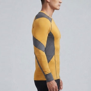 Top Selling <b>Men</b> Compression <b>Shirt</b> Long Sleeve Sportswear Athletic Fit Quick Dry <b>Stretch</b> Eco-Friendly Customizable Workout - Product Image 6