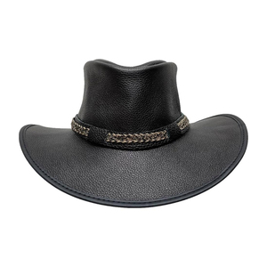 Polyester Cowboy <b>Hat</b> Unisex Black Wide Brim Silk Screen Printing <b>Band</b> Adjustable Outdoor Four Seasons Casual Adult 56-58CM - Product Image 3