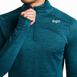 Camisetas de Gimnasio para Hombre de Manga Larga con Cierre de Cremallera, Diseño Nuevo, Secado Rápido, Corte Ajustado, Orificios para Pulgares y Tira Reflectante - Product Image 4