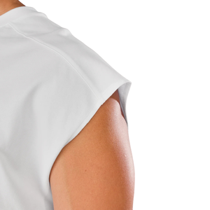 Débardeur blanc sans manches pour homme, coupe décontractée, bords bruts, idéal pour la gym, l'entraînement, l'été, le streetwear et la mode - Product Image 3