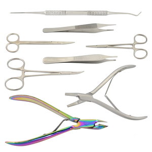 Kit professionnel de 10 outils chirurgicaux en acier inoxydable pour l'élimination des ongles, pince coupe-ongles podologique stérilisable et réutilisable - Product Image 1