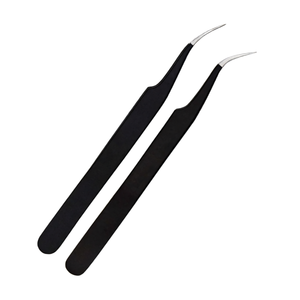 Kit de 10 Pinzas Antiestáticas para Extensión de Pestañas, Juego de Herramientas de Acero Inoxidable para Pestañas con Estuche, Profesional, para Volumen e Isolación, Belleza - Product Image 3