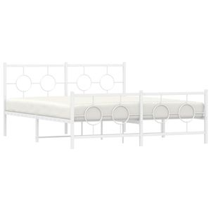 โครงเตียงเหล็กเคลือบผงสีขาวขนาดคิงไซส์ ประเภทสินค้าเตียงโลหะ - Product Image 4