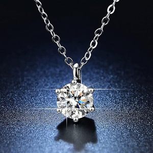 Collier pendentif pour femme en diamant rond cultivé en laboratoire IGI 1 carat, clarté VVS1, couleur D, avec or 18 carats, cadeau de mariage, directement de l'usine - Product Image 2