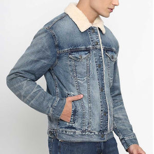 Chaqueta Vaquera Personalizada para Hombre, Estilo Urbano de Lujo con Cuello Alto, Impresión Digital Completa para la Colección de Invierno - Product Image 5