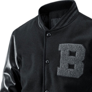เสื้อแจ็คเก็ตเบสบอลผู้ชายแบบ Letterman พร้อมรายละเอียดผ้าถักแบบริบและทรงทันสมัยสำหรับไลฟ์สไตล์ลำลองและการแต่งกายแฟชั่น - Product Image 3