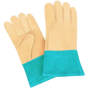 Gants de soudage en cuir pleine fleur robuste, protection durable des mains avec caractéristiques ignifuges et anti-coupures - Product Image 2
